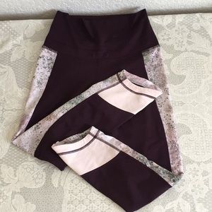 Lululemon plum high waist crop pants